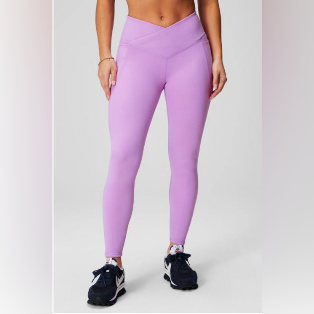 NWT- Fabletics PureLuxe High-Waisted Crossover 7/8 Leggings -CRYSTAL CAVE (24”) - Picture 2 of 12